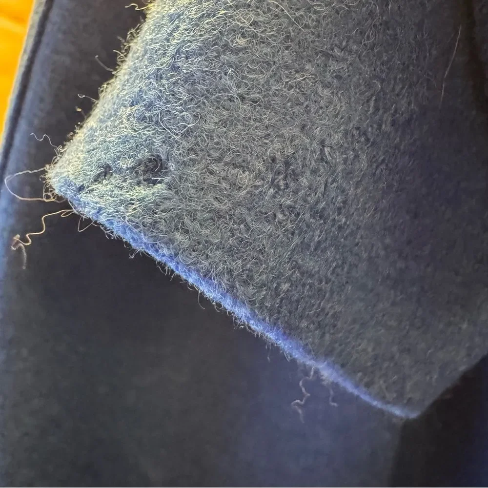 Harris Wharf London Cocoon Coat Blue Pressed Wool